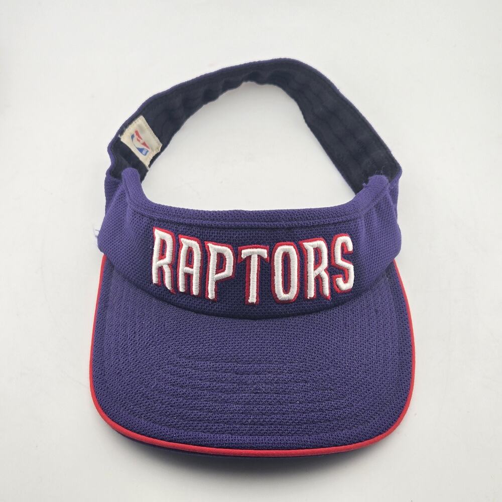 Vintage Nike Toronto Raptors NBA Visor Hat Purple Elastic Back Textured Mesh